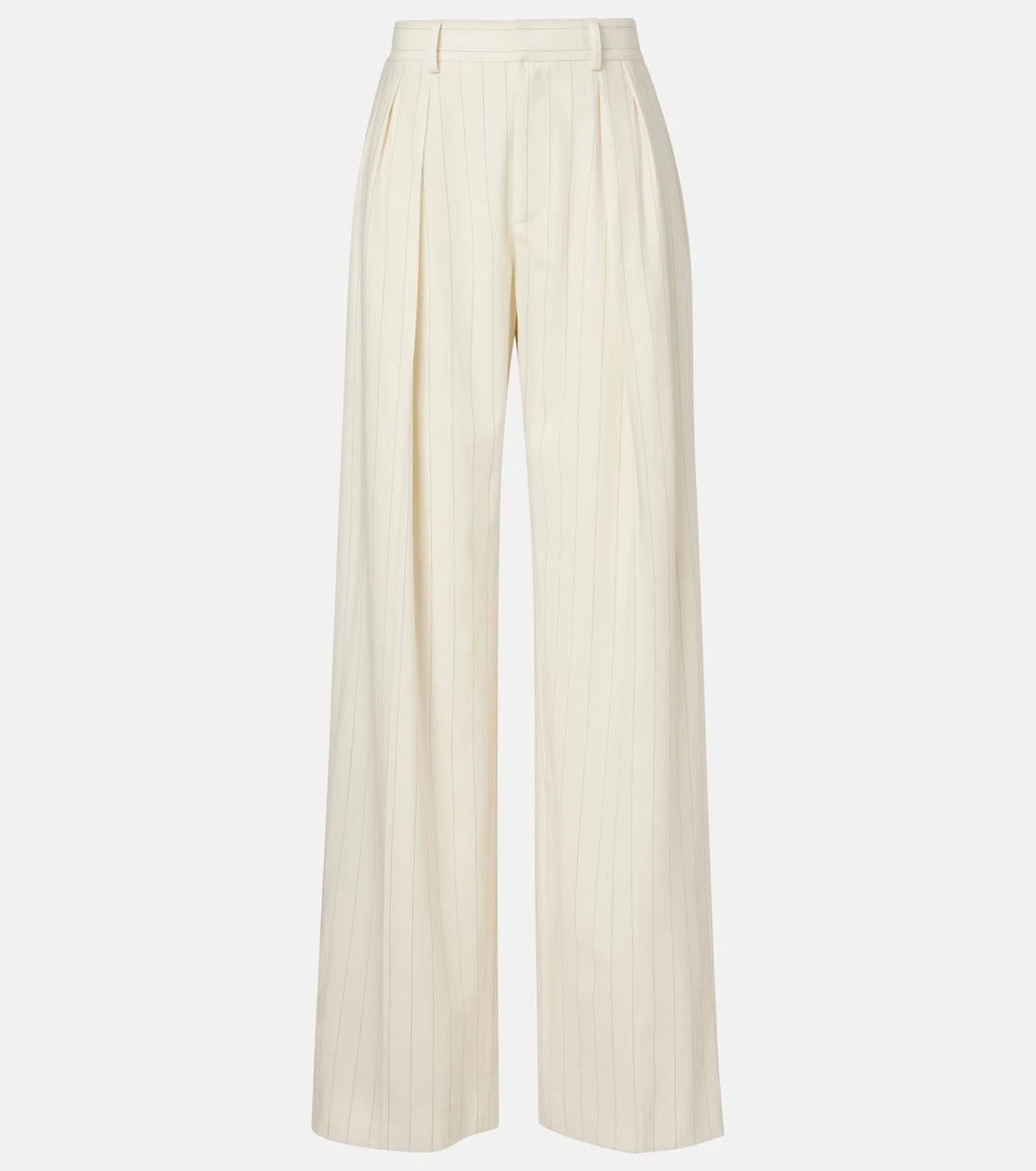 Ralph Lauren Collection - Striped high-rise wool wide-leg pants