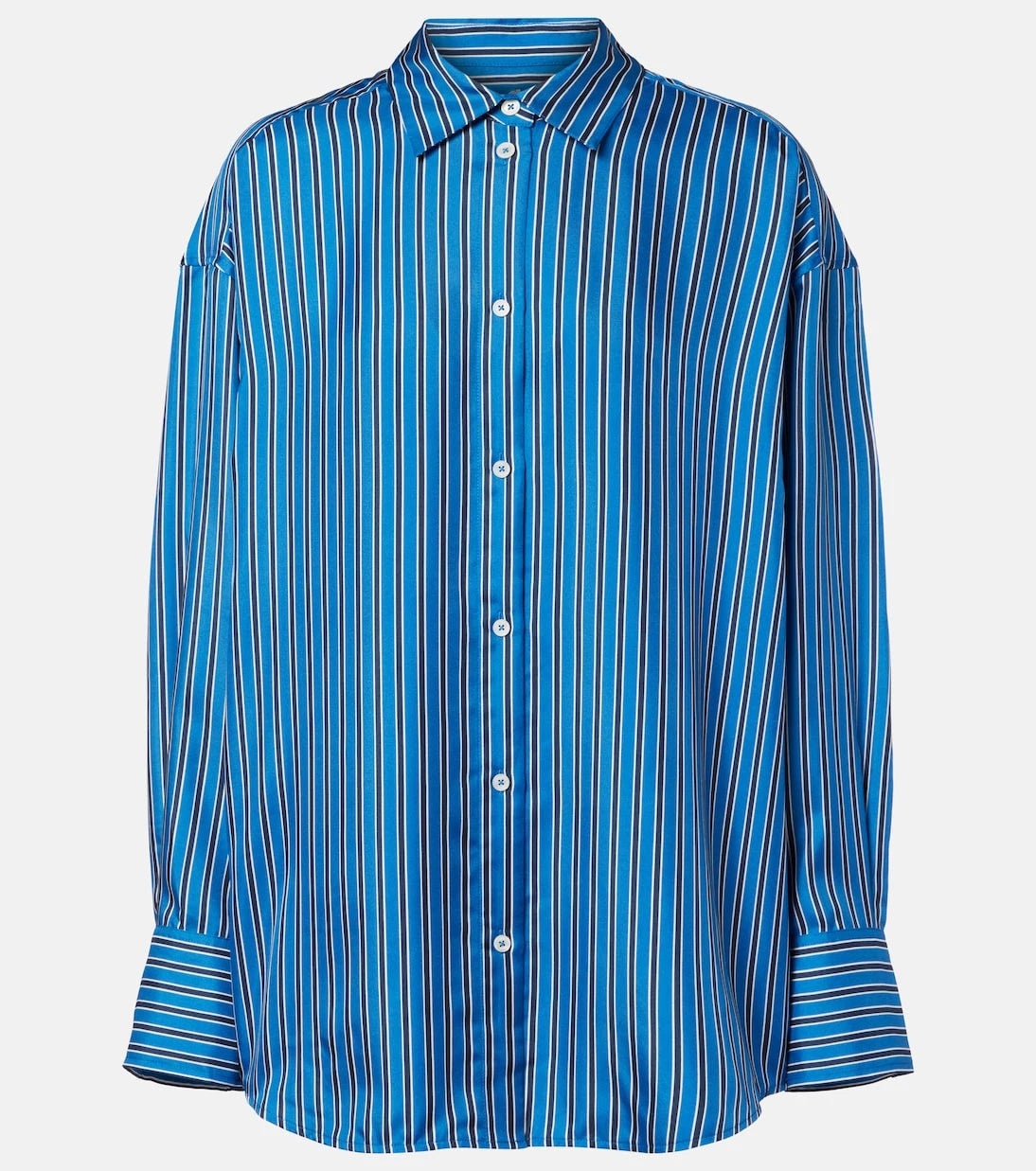 Toteme - Striped oversized silk shirt