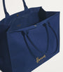 Navy Large Cotton Logo Tote Bag