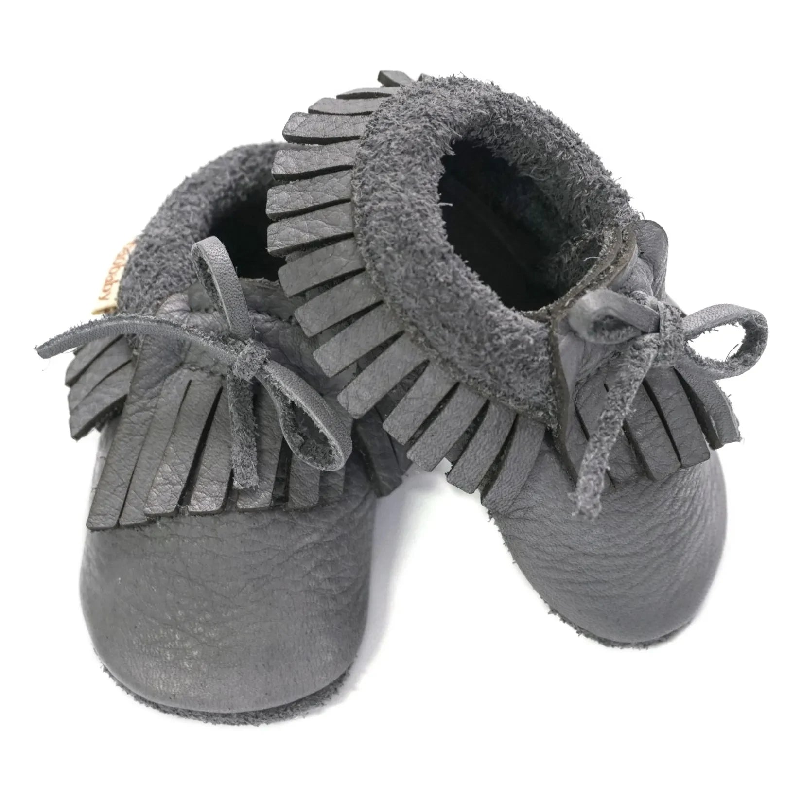 Baobaby - Fringed slippers | Grey