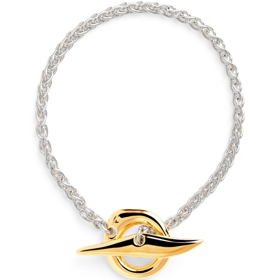 Tom Wood Sterling Silver and Gold Robin Bracelet