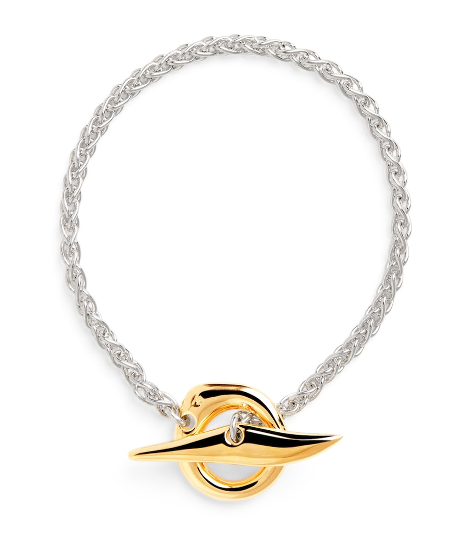 Tom Wood Sterling Silver and Gold Robin Bracelet