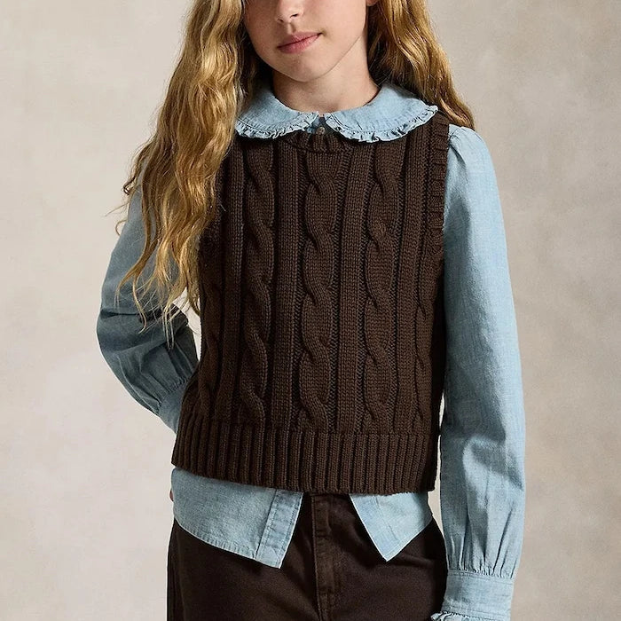 Çocuklar için pamuklu Polo Ralph Lauren yelek