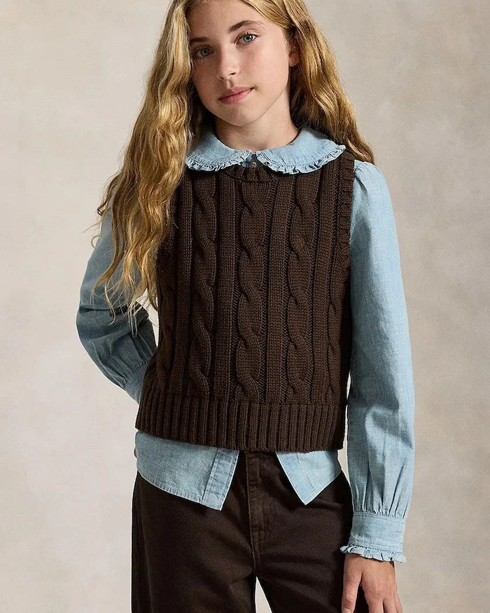 Çocuklar için pamuklu Polo Ralph Lauren yelek