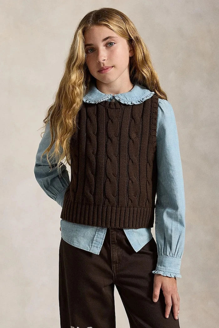 Çocuklar için pamuklu Polo Ralph Lauren yelek