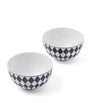 Set of 2 Porcelain Chequerboard Cereal Bowls (12cm)
