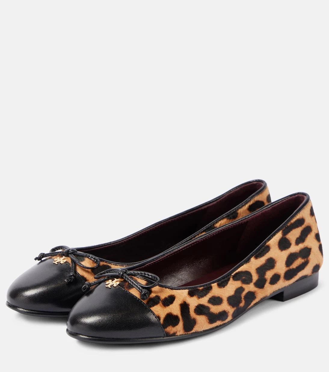 Tory Burch - Leopard-print calf hair and leather ballet flats