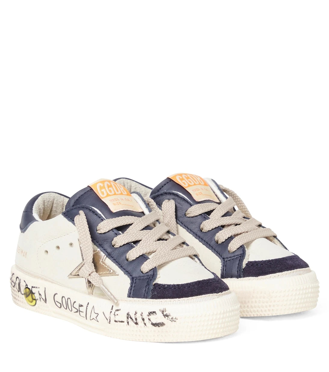 Golden Goose Kids - May leather platform sneakers