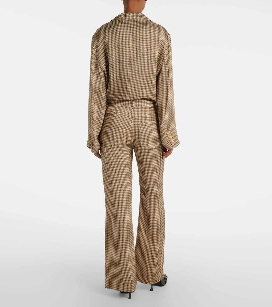 Acne Studios - Poltana checked mid-rise wide-leg pants