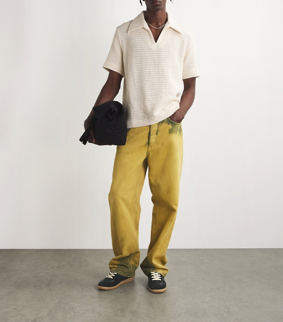 Leather-Suede Replica Sneakers