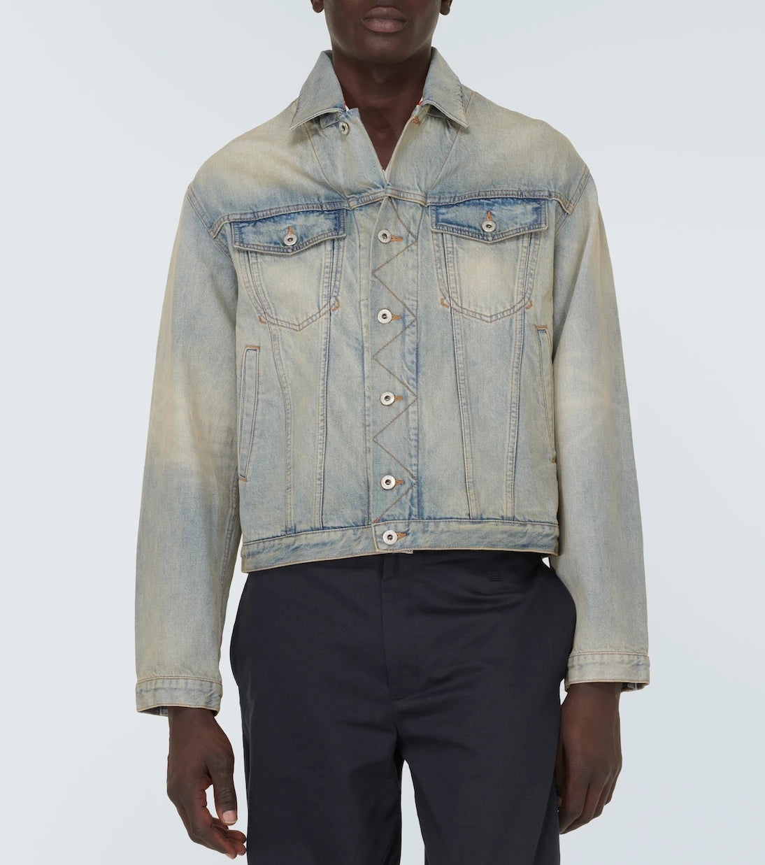 Kenzo - Drawn Varsity embroidered denim jacket