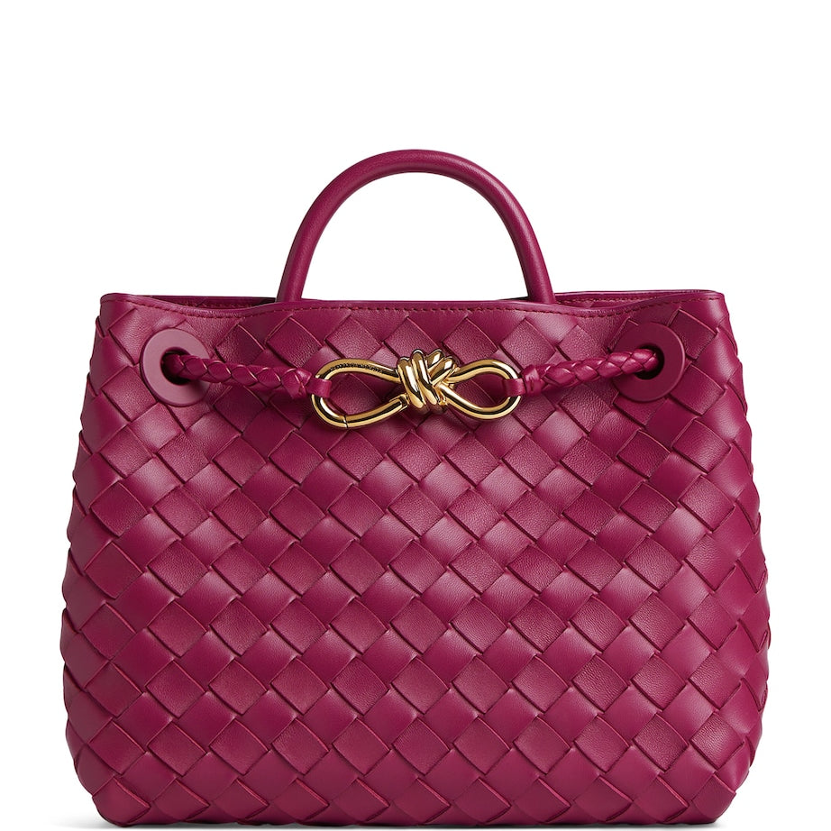 Bottega Veneta Pink Small Lambskin Andiamo Shoulder Bag 5569