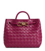 Pink Small Lambskin Andiamo Shoulder Bag