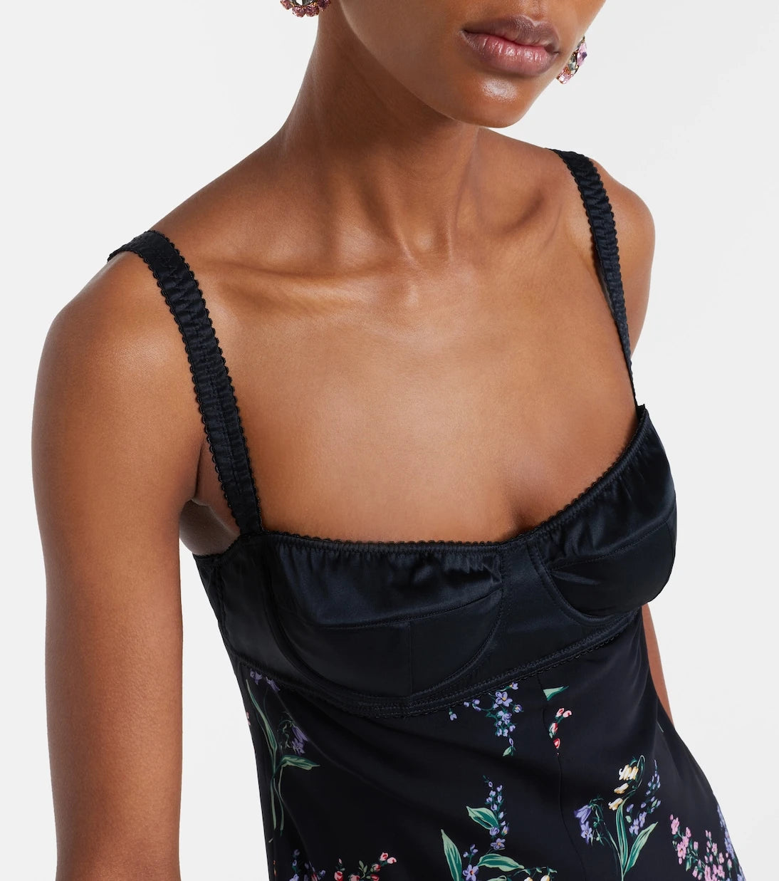 Dolce&Gabbana - Floral silk-blend charmeuse maxi dress
