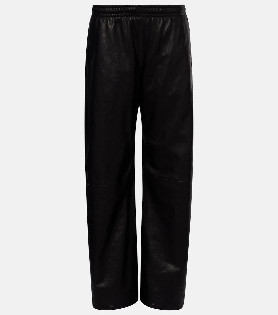 Acne Studios - بنطال جلدي واسع الساقين