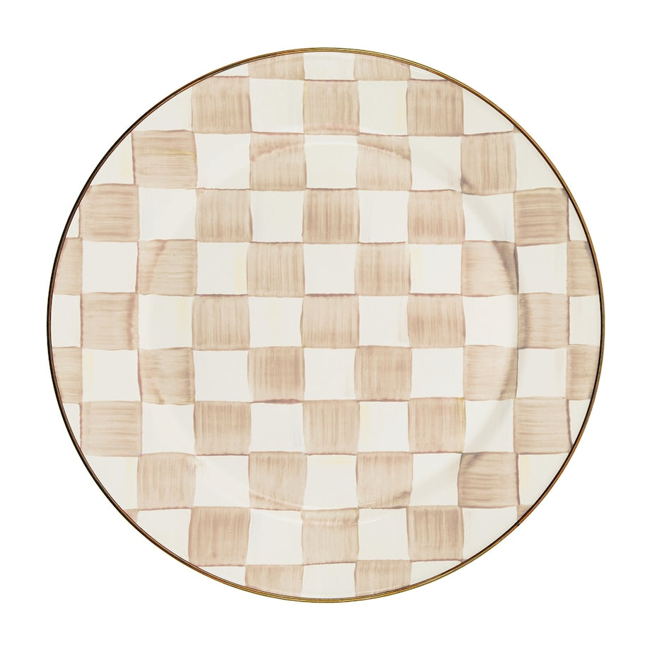 Mocha Check Charger Plate (30.5cm)