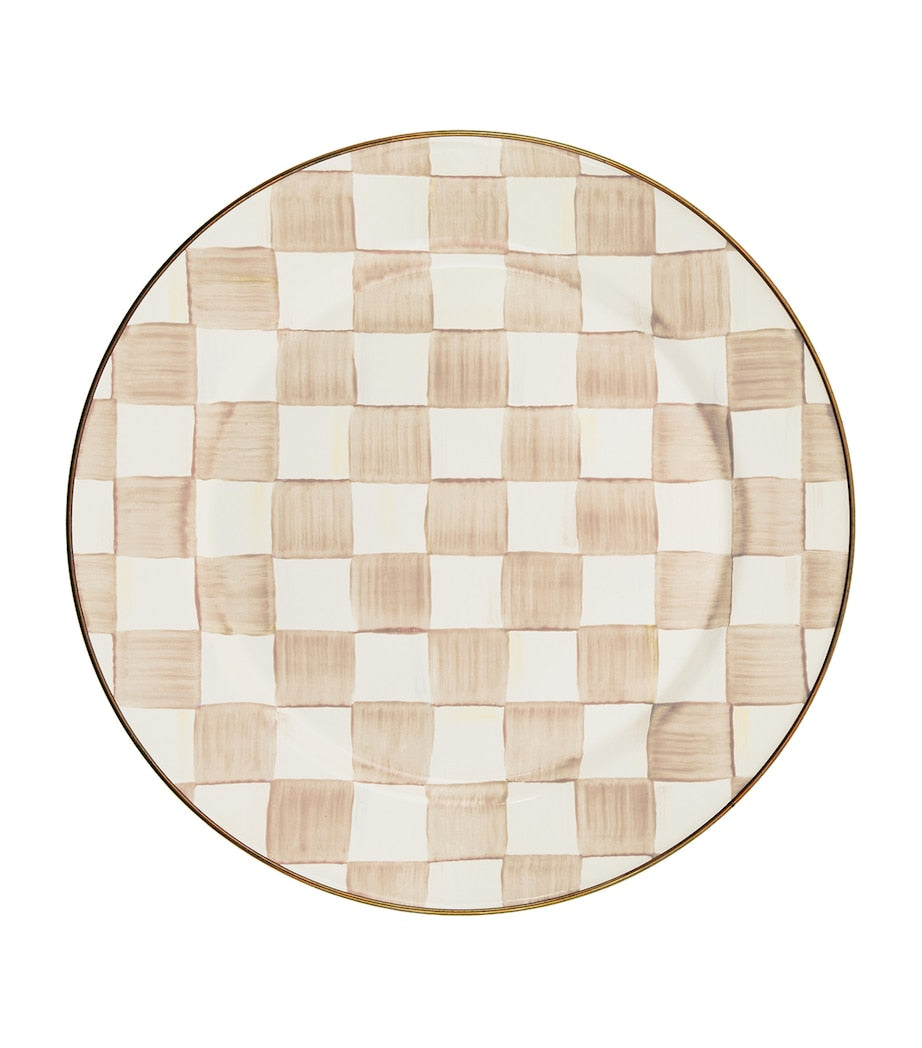 Mocha Check Charger Plate (30.5cm)