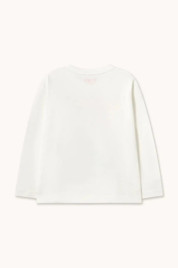 Çocuklar için pamuklu uzun kollu bluz TULIP & DAISY GRAPHIC SLEEVE TEE