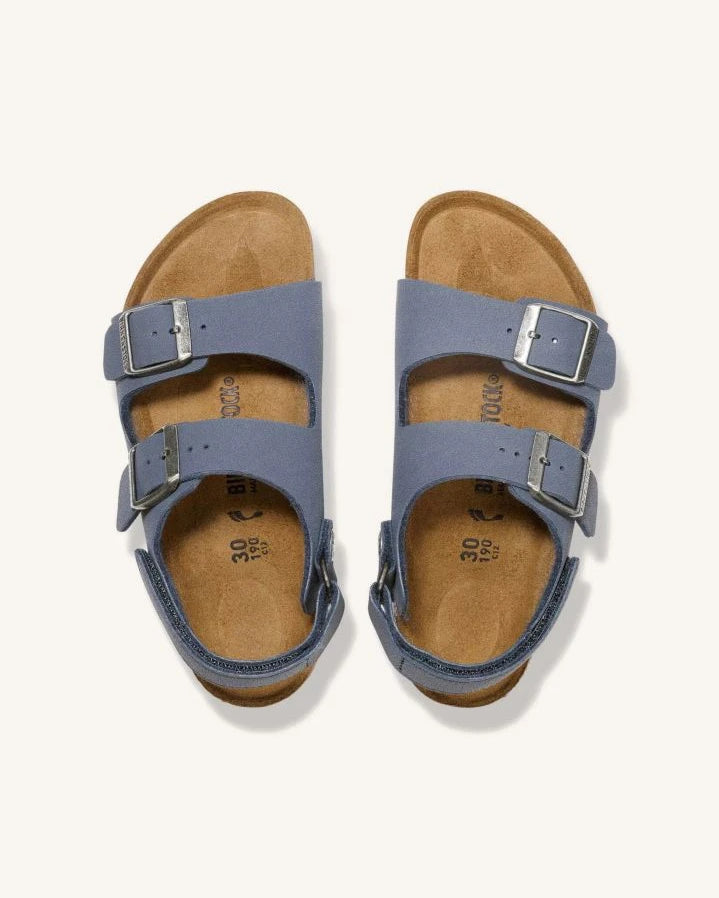 BIRKENSTOCK - Sandals Milano AS Kids Birko-Flor Birkibuc | Classic navy