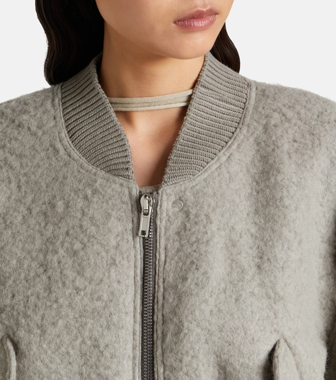 Rick Owens - Secchia alpaca and wool-blend bomber jacket