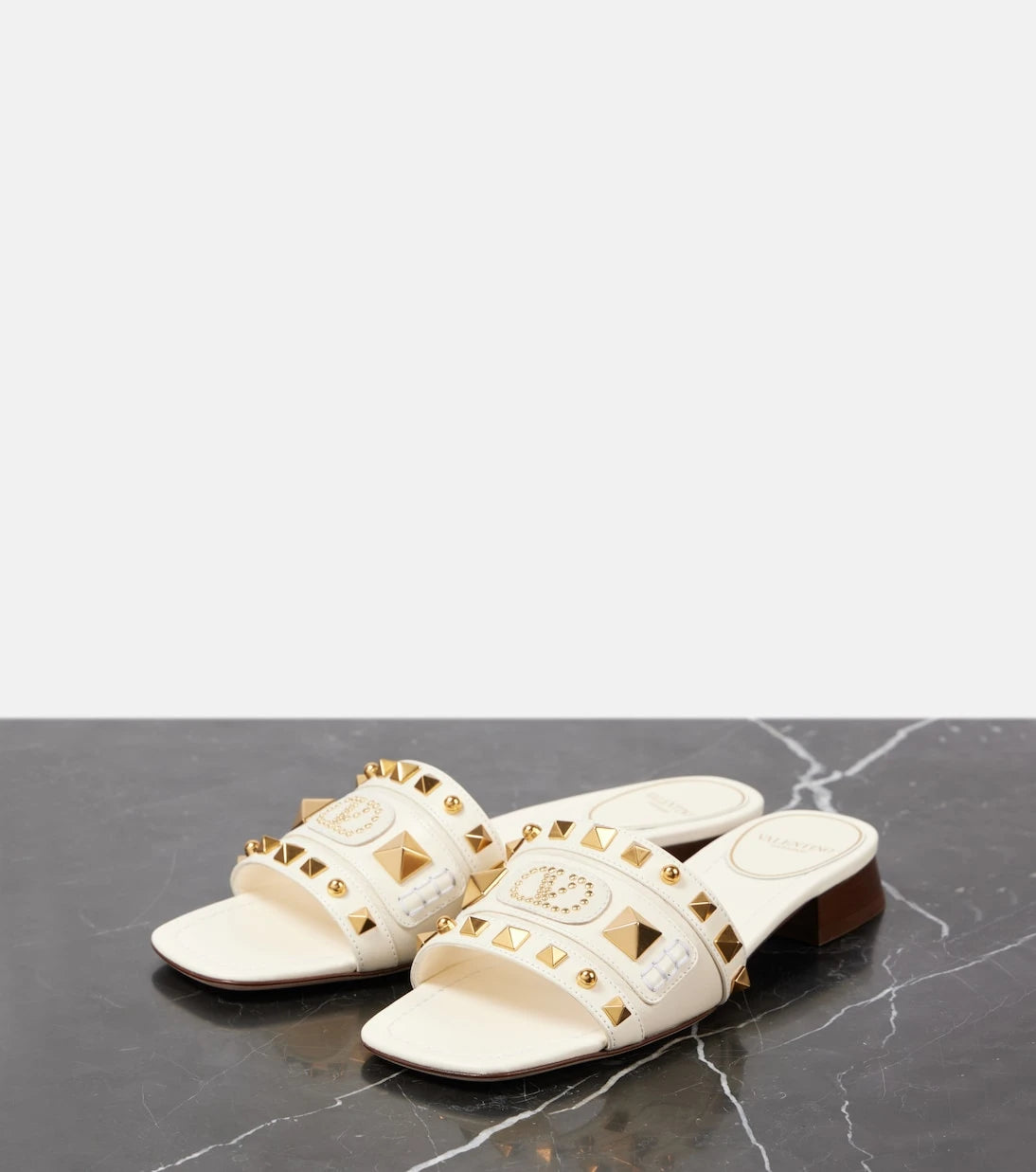 Valentino Garavani - Plaster Caster studded leather slides