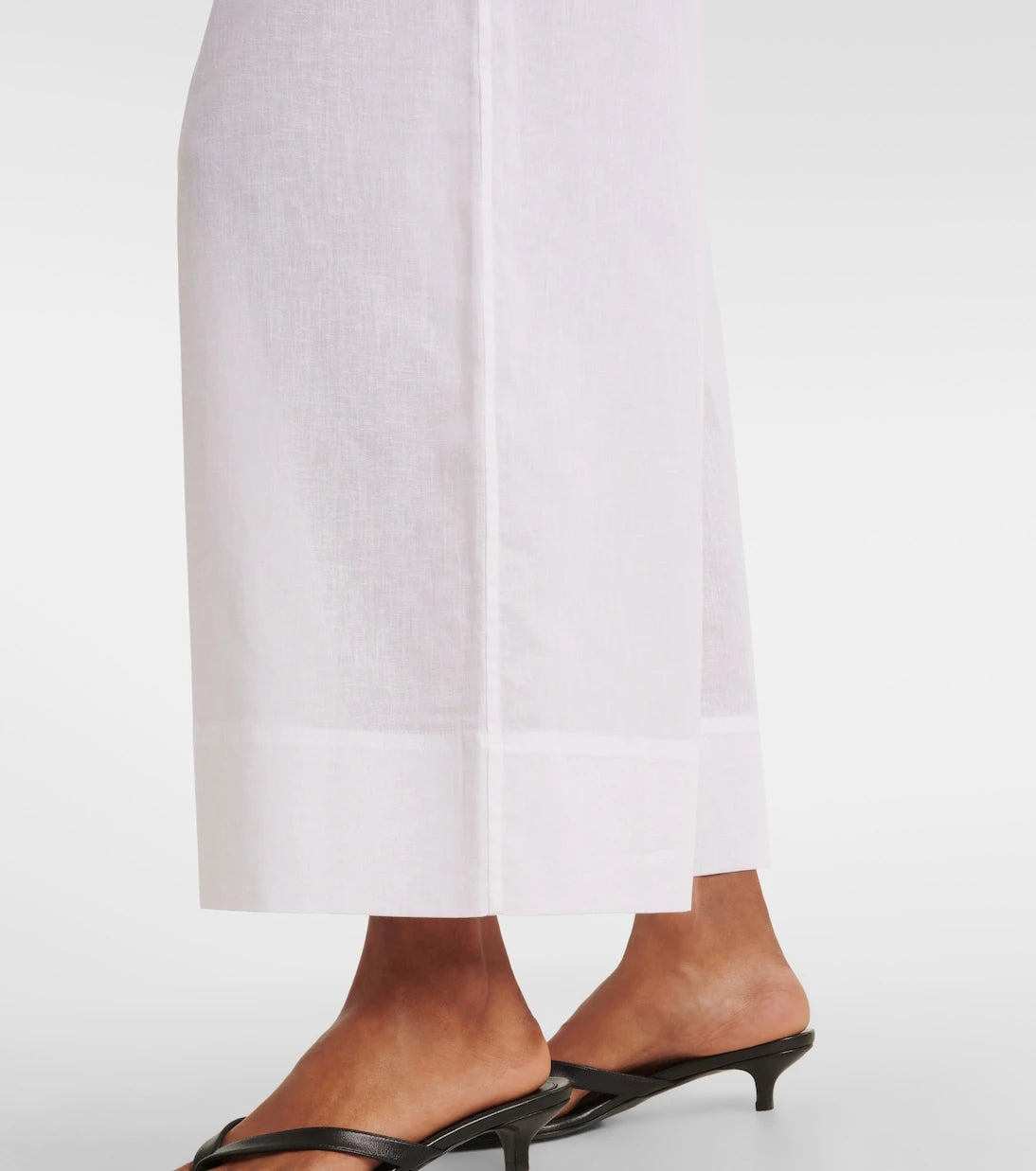 Toteme - Cotton and linen wide-leg pants