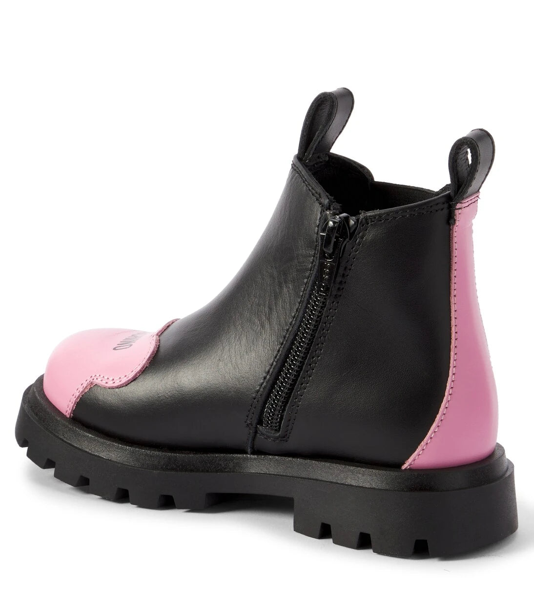 Moschino Kids - أحذية جلدية برقبة