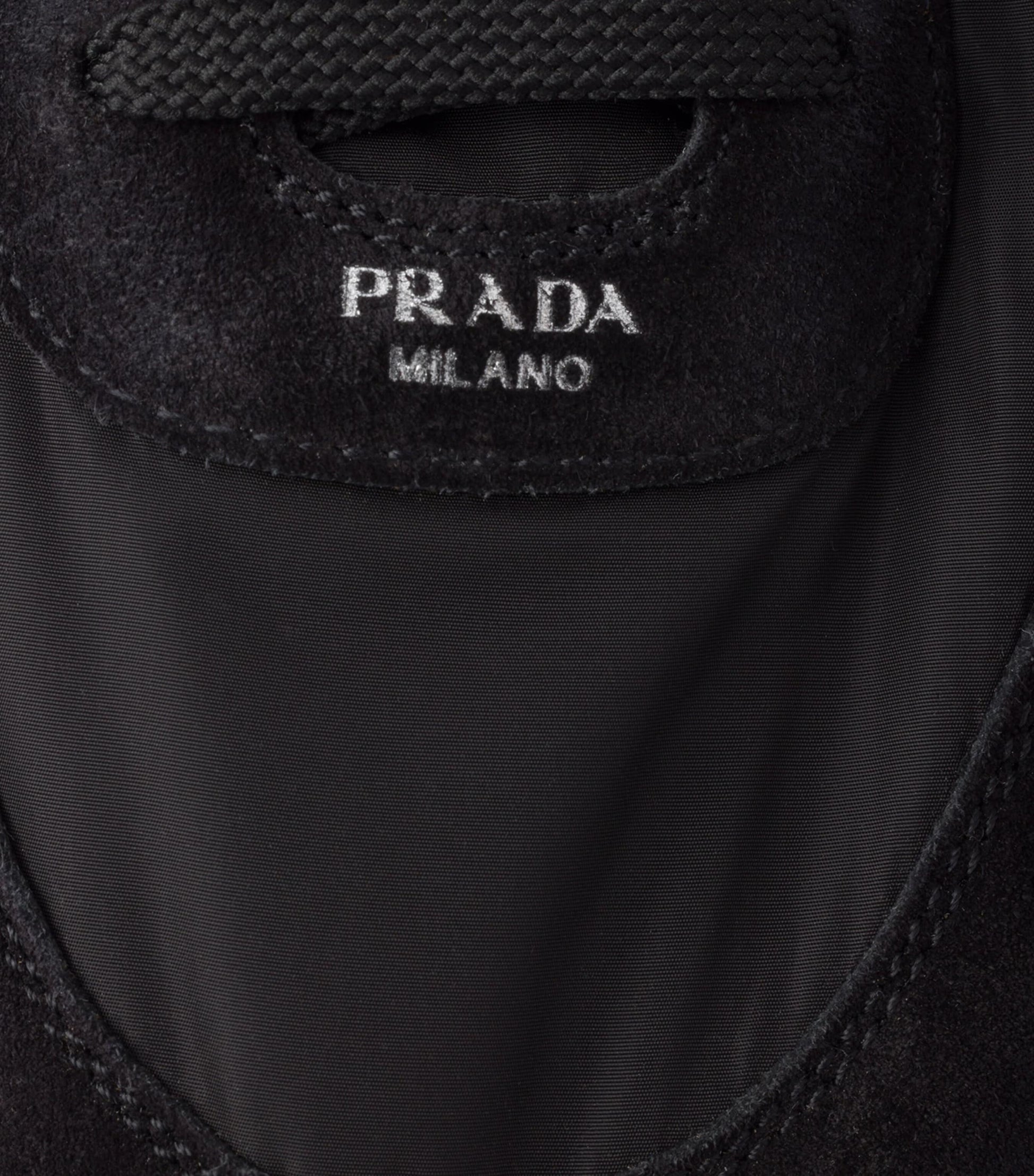Prada Black Re-Nylon-Suede Sneakers