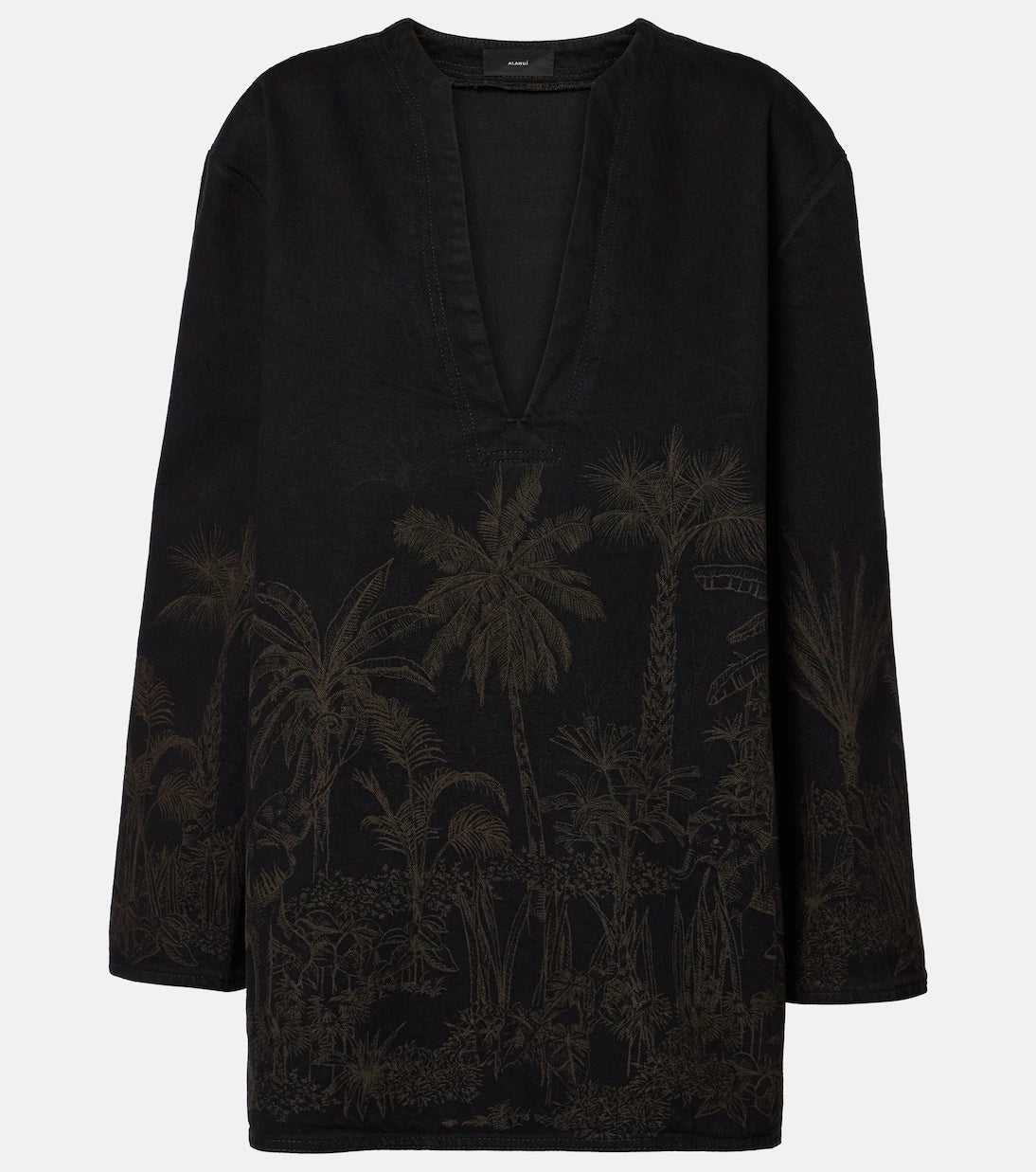 Alanui - Jungle Toile De Jouy denim top