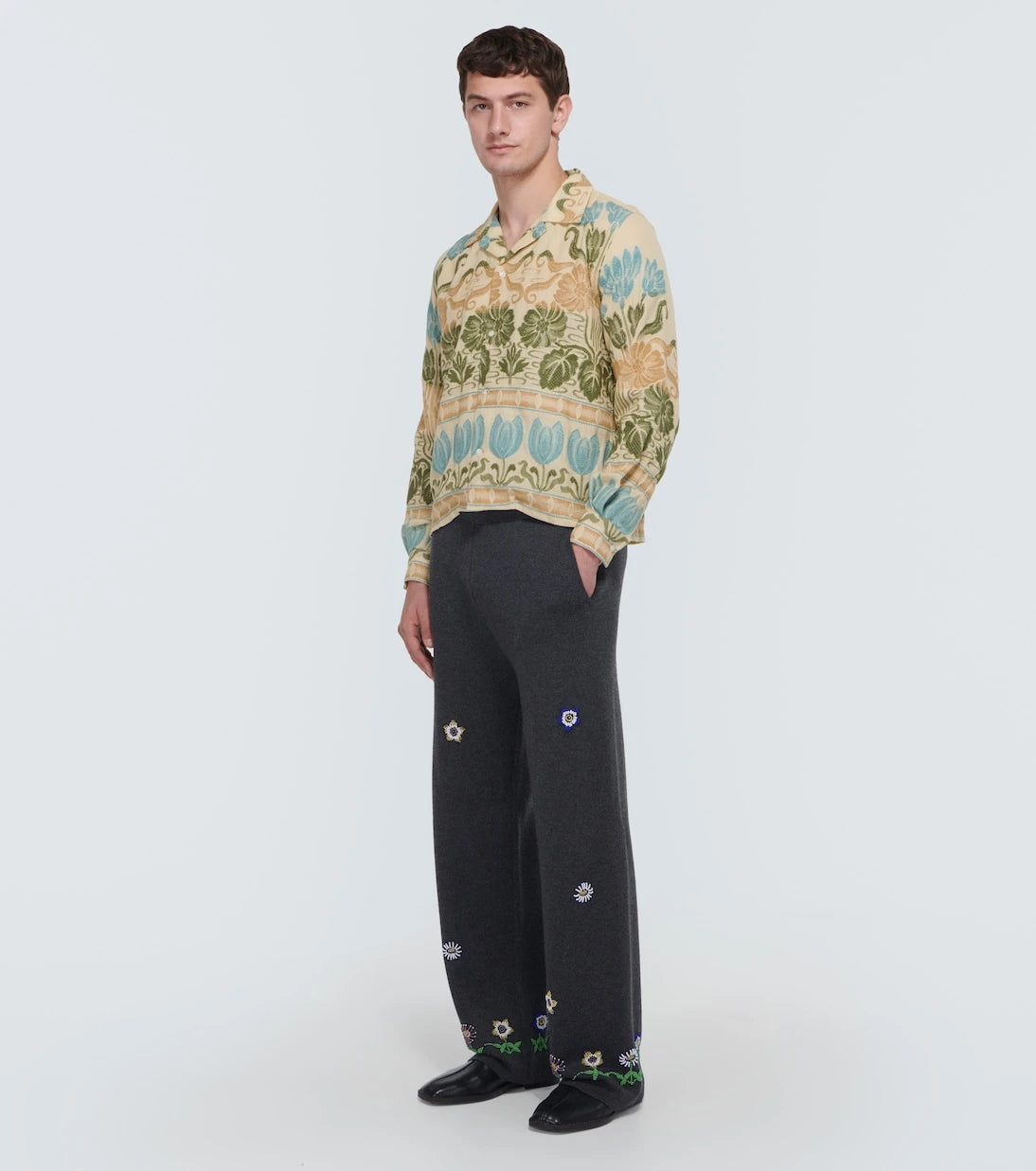Bode - Tulipa printed cotton shirt