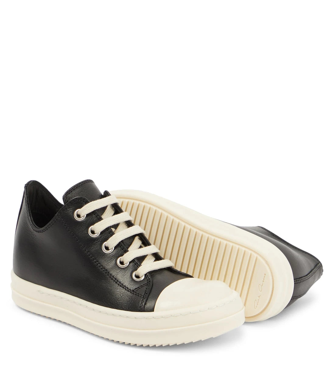 Rick Owens Kids - Strobe leather low-top sneakers