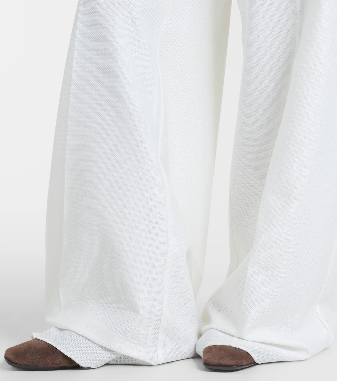 Max Mara - Cotton piqué wide-leg pants