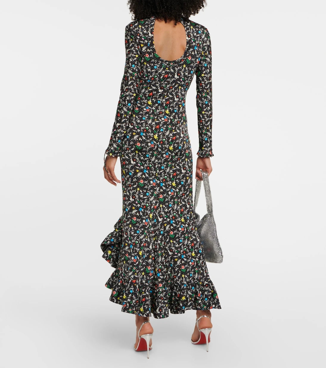 Rabanne - Printed wrap midi dress
