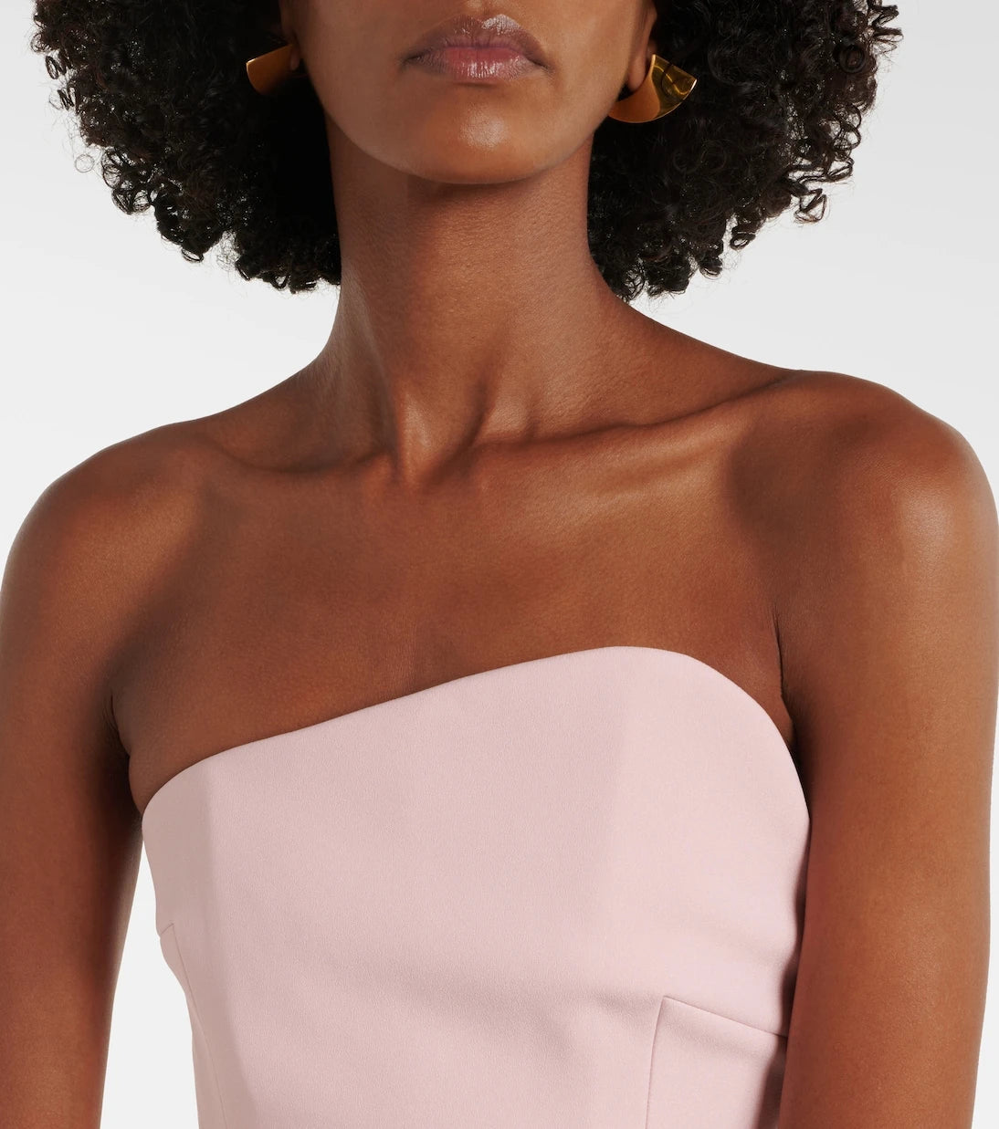 Solace London - Britt pleated strapless gown