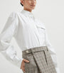 Brunello Cucinelli Beige Virgin Wool Check Mini Skirt