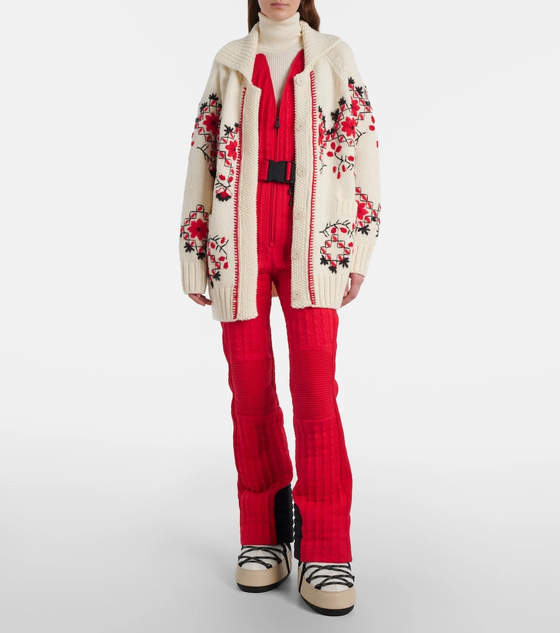Moncler Grenoble - Embroidered wool-blend cardigan