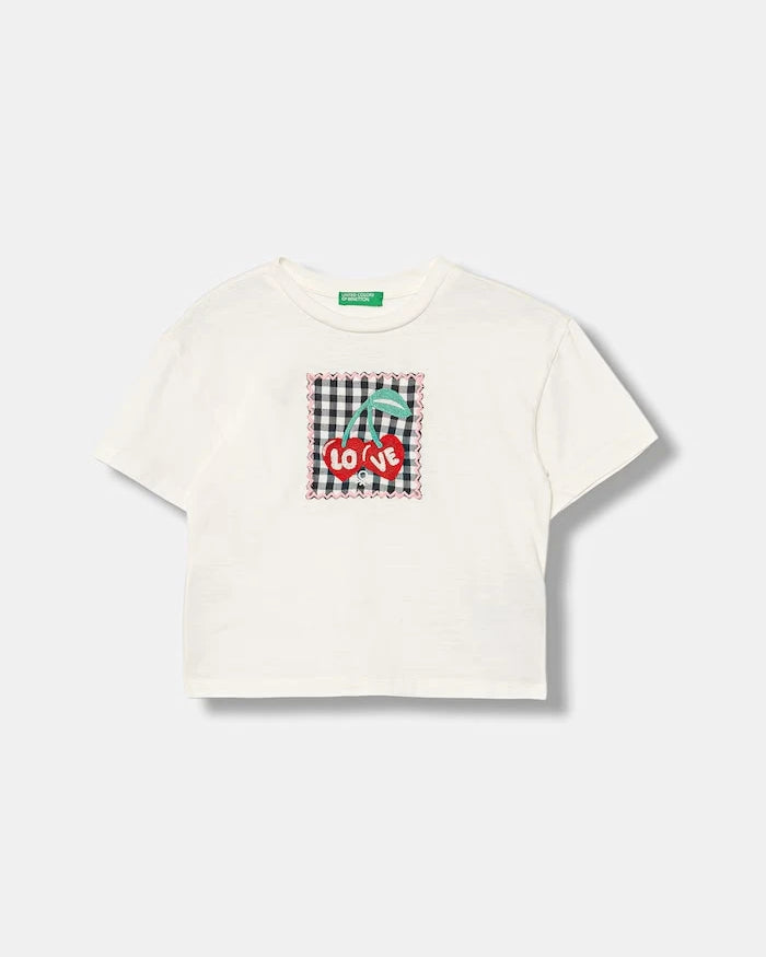 United Colors of Benetton çocuk pamuklu tişört