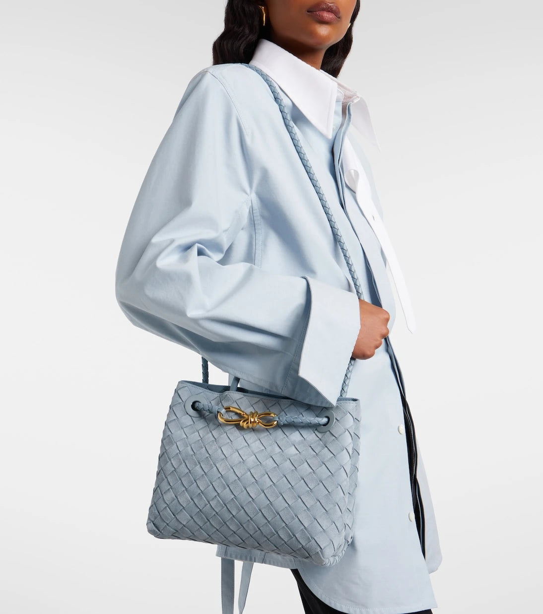 Bottega Veneta - Andiamo Small suede top-handle bag
