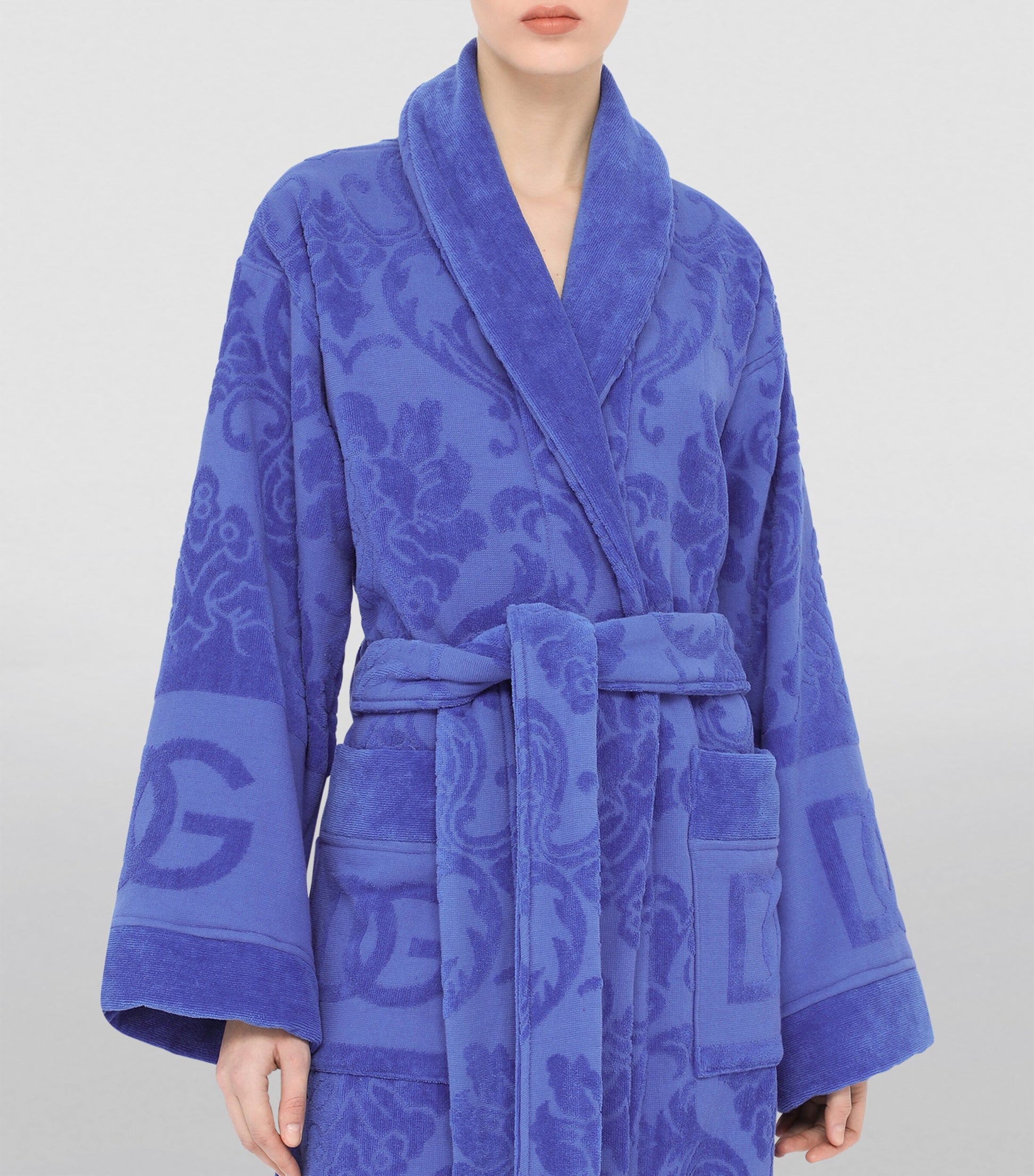 Dolce & Gabbana Casa Terry Cotton DG Logo Robe