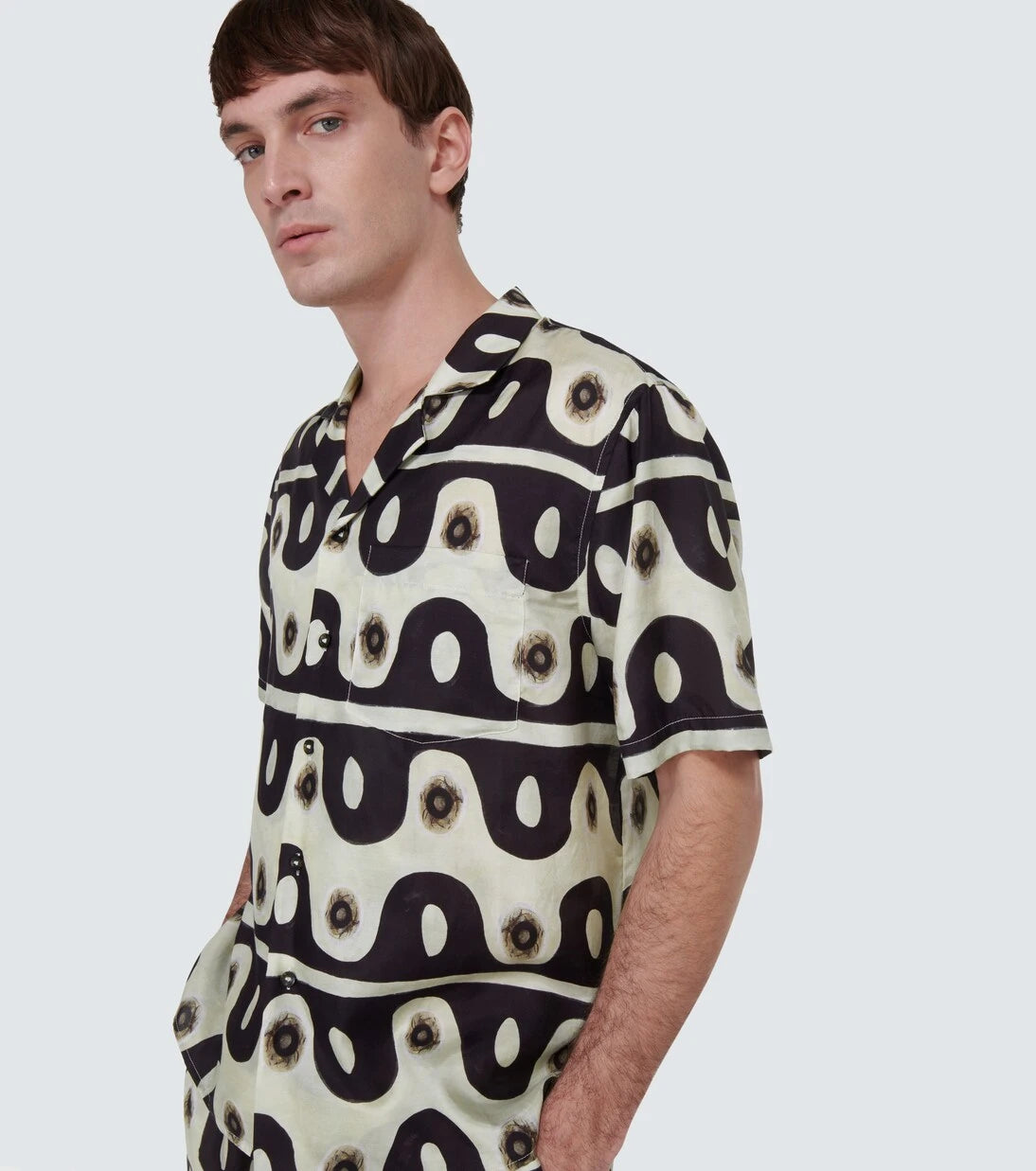 Commas - Printed bowling shirt