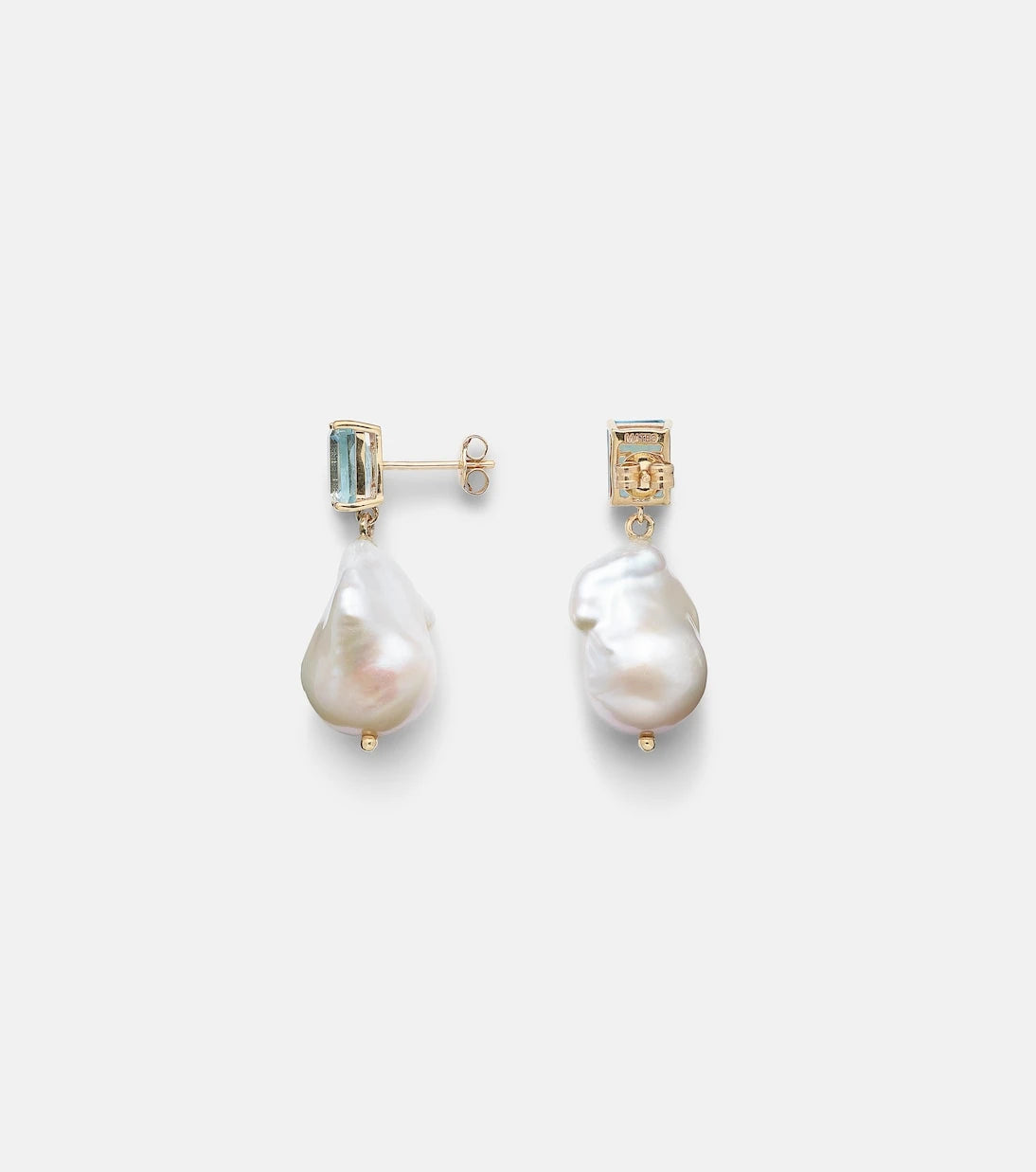 Mateo - 14kt gold earrings with pearls and topaz