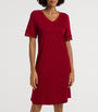 Hanro Red Cotton Lace-Trim Nightdress