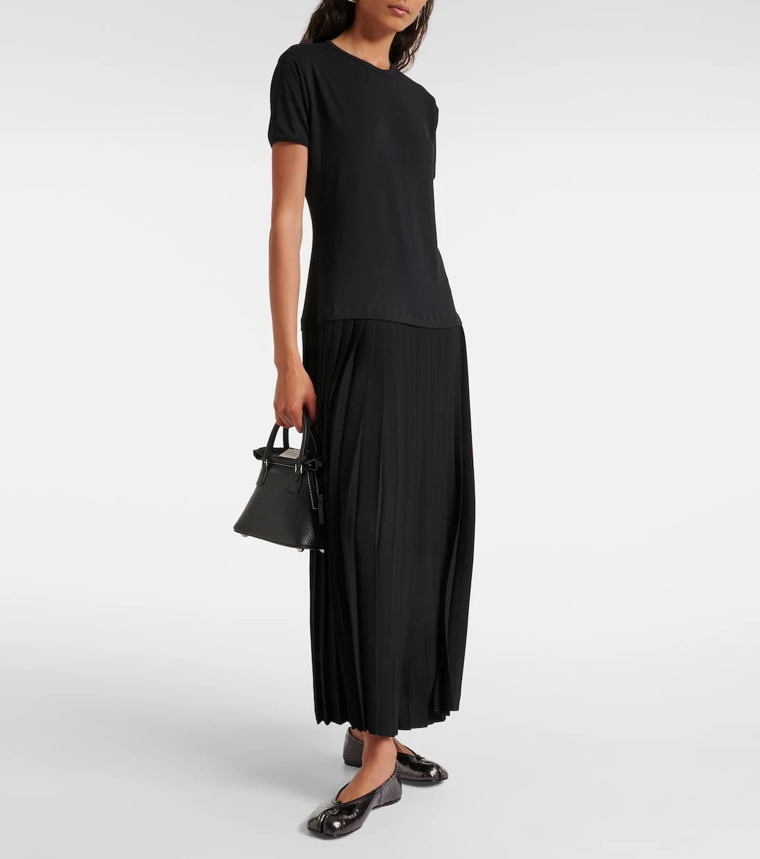 MM6 Maison Margiela - Pleated cotton midi dress