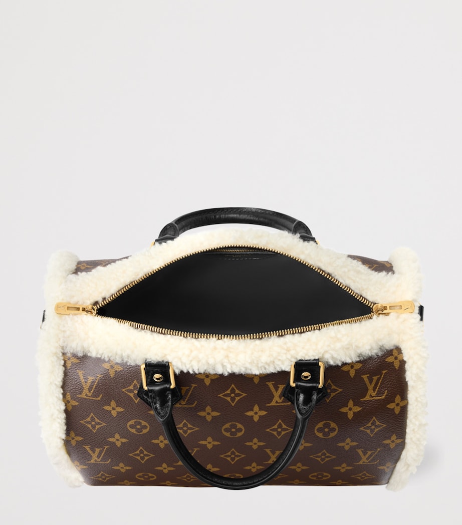 LOUIS VUITTON Canvas Speedy Soft 30 Teddy Shoulder Bag