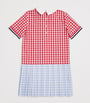 Thom Browne Kids Red Gingham Pleated Dress (2-12 Years)