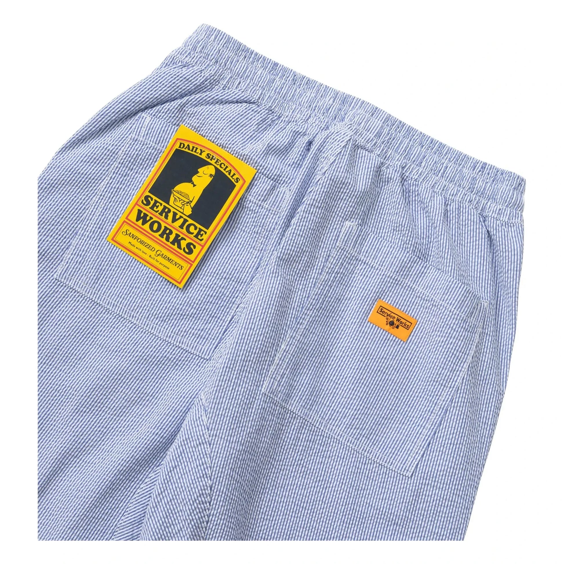 Service Works - Chef Seersucker Striped Pants | Light Blue
