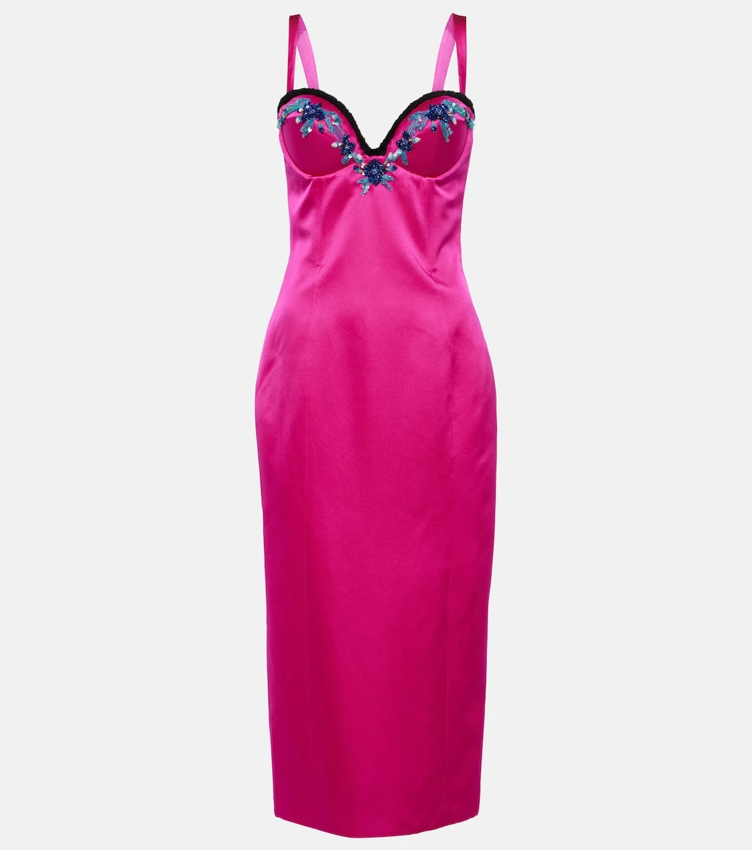 Miss Sohee - Embellished satin midi dress
