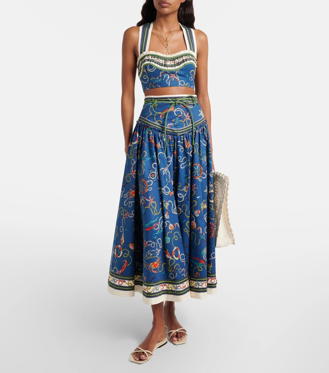 Alémais - Cove printed cotton maxi skirt