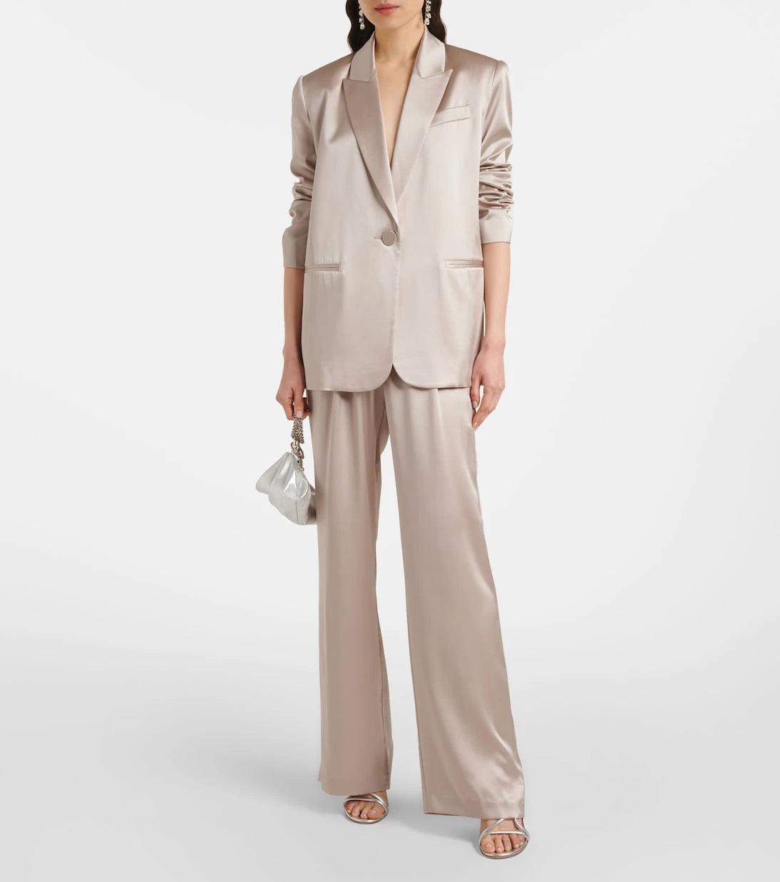 The Sei - Oversized silk satin blazer