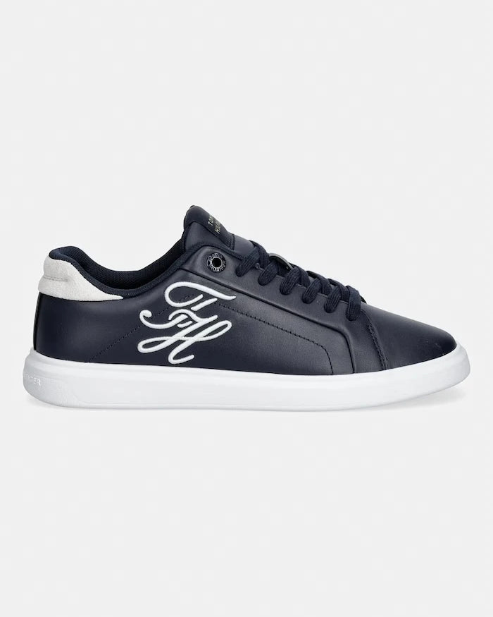 Tommy Hilfiger TH ICON COURT SCRIPT kadın deri sneaker